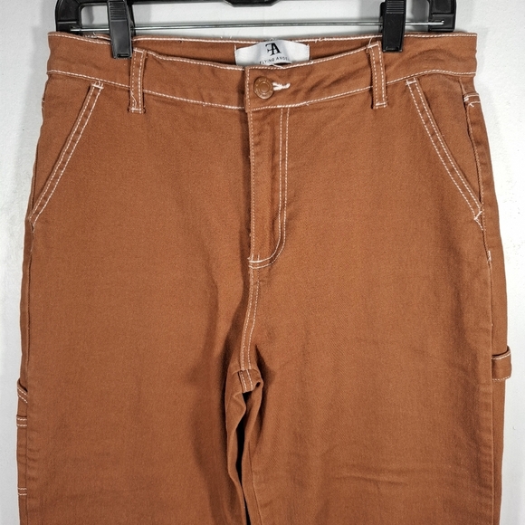 Flying Angel Brown Rust Baggy Jeans Size 9/29 Loose Fit Wide Leg Retro Y2K - Picture 3 of 13